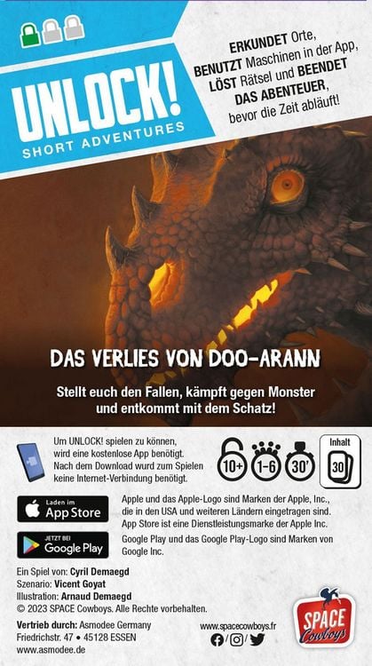 Produktbild: Space Cowboys - Unlock! Short Adventures: Das Verlies