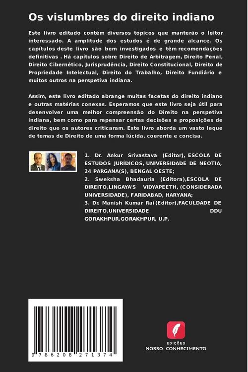 Produktbild: Os vislumbres do direito indiano