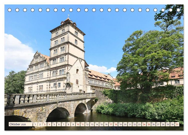 Produktbild: LEMGO - Weserrenaissance und Fachwerkromantik (Tischkalender 2026 DIN A5 quer), CALVENDO Monatskalender