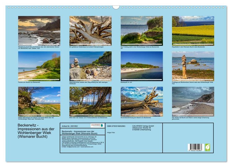 Produktbild: Beckerwitz - Impressionen aus der Wohlenberger Wiek (Wismarer Bucht) (Wandkalender 2026 DIN A2 quer), CALVENDO Monatskalender