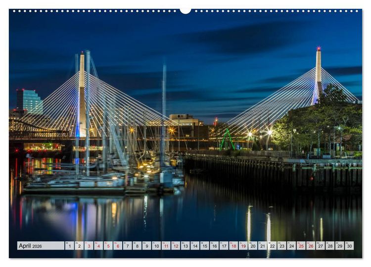 Produktbild: Stadtansichten aus Boston (hochwertiger Premium Wandkalender 2026 DIN A2 quer), Kunstdruck in Hochglanz