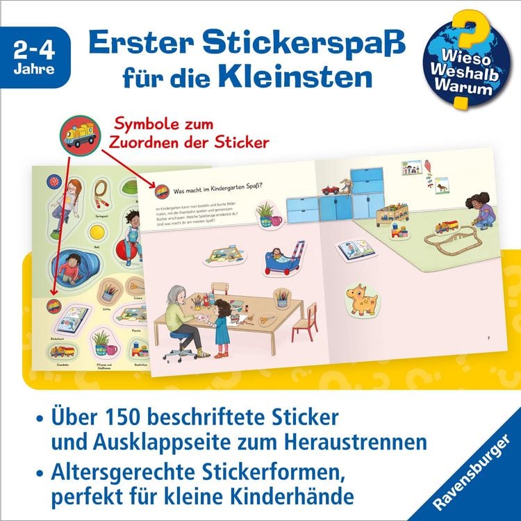 Produktbild: Wieso? Weshalb? Warum? junior Stickerheft - Kindergarten
