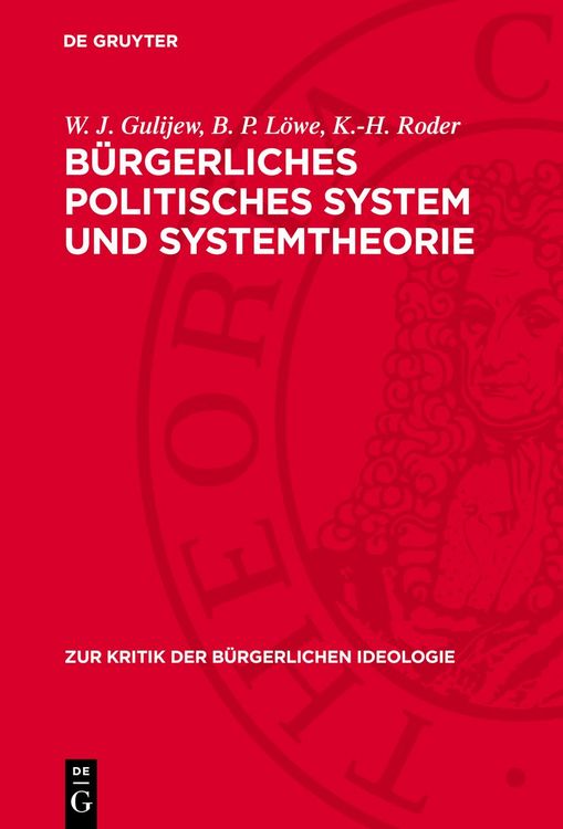 Produktbild: B&uuml;rgerliches politisches System und Systemtheorie