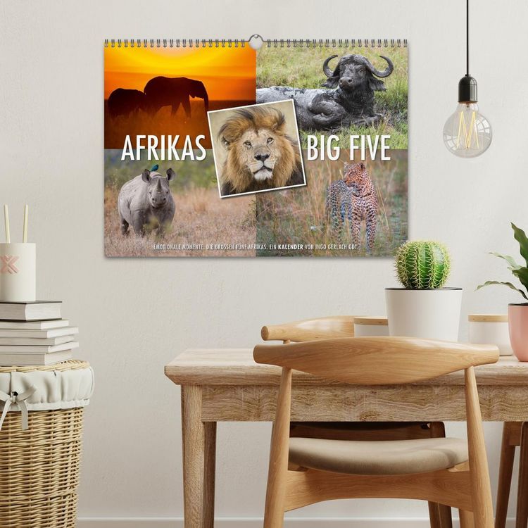 Produktbild: Emotionale Momente: Afrikas Big Five (Wandkalender 2026 DIN A3 quer), CALVENDO Monatskalender