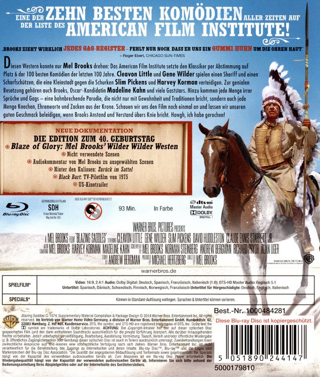 Produktbild: Blazing Saddles - Der wilde Wilde Westen