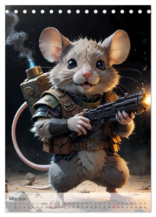 Produktbild: Action Pack - Ein tierisch niedliches Spezialkommando (Tischkalender 2026 DIN A5 hoch), CALVENDO Monatskalender