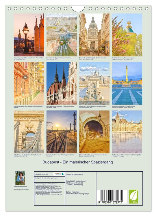 Produktbild: Budapest - Ein malerischer Spaziergang (Wandkalender 2026 DIN A4 hoch), CALVENDO Monatskalender