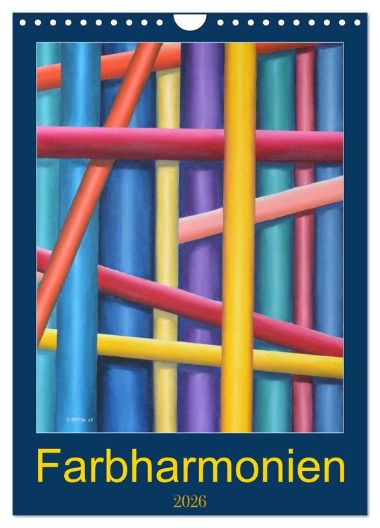 Produktbild: Farbharmonien (Wandkalender 2026 DIN A4 hoch), CALVENDO Monatskalender
