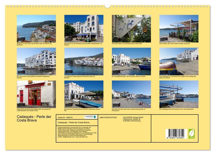 Produktbild: Cadaqu&eacute;s - Perle der Costa Brava (hochwertiger Premium Wandkalender 2026 DIN A2 quer), Kunstdruck in Hochglanz