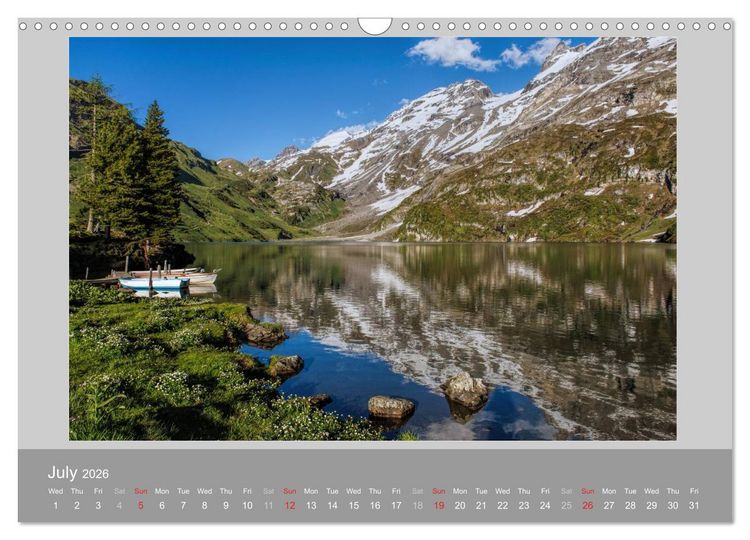 Produktbild: Switzerland Mountainscapes 2026 (Wall Calendar 2026 DIN A3 landscape), CALVENDO 12 Month Wall Calendar