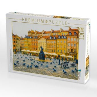 Produktbild: CALVENDO Puzzle Warschau in Farbe Kunstvolle Stadtansichten Marktplatz der Altstadt | 1000 Teile Lege-Gr&ouml;&szlig;e 64x48cm Foto-Puzzle f&uuml;r gl&uuml;ckliche Stunden
