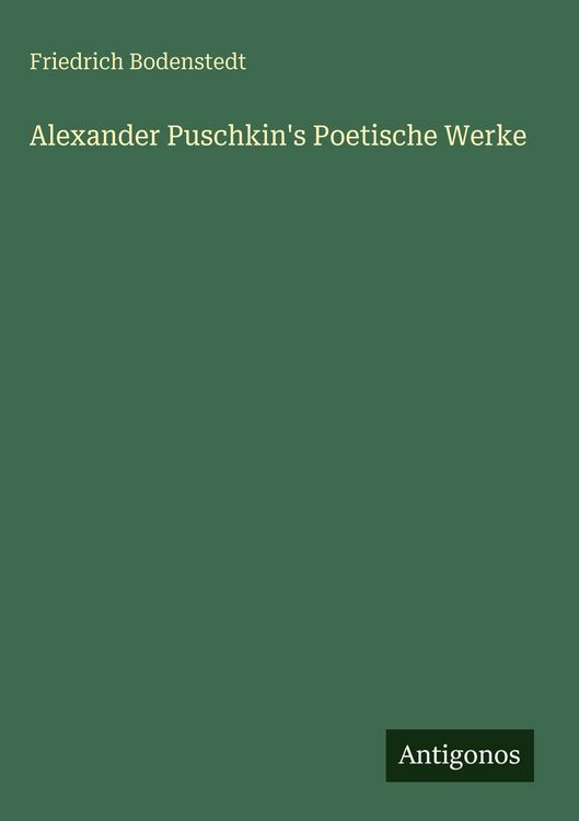 Produktbild: Alexander Puschkin's Poetische Werke