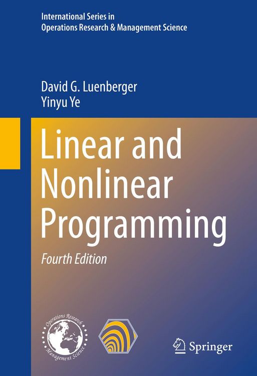 Produktbild: Linear and Nonlinear Programming