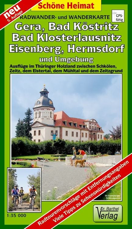 Produktbild: Radwander- und Wanderkarte Gera, Bad Köstritz, Bad Klosterlaunitz, Eisenberg, Hermsdorf und Umgebung 1 : 35 000
