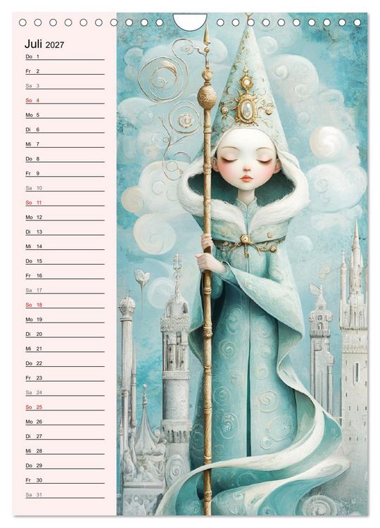 Produktbild: Tarot Wunderwelten. Surrealistische und magische Tarot-Kunst (Wandkalender 2027 DIN A4 hoch), CALVENDO Monatskalender