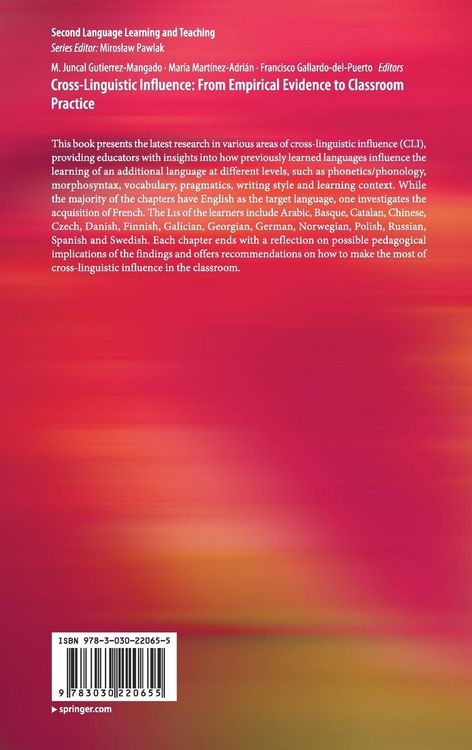 Produktbild: Cross-Linguistic Influence: From Empirical Evidence to Classroom Practice