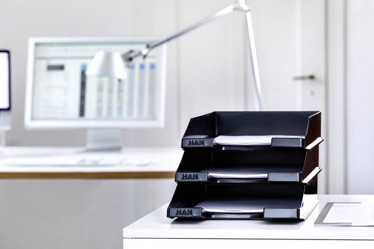 Produktbild: HAN 1027-X-12 KLASSIK Briefablage DIN A4, DIN C4 Wei&szlig;