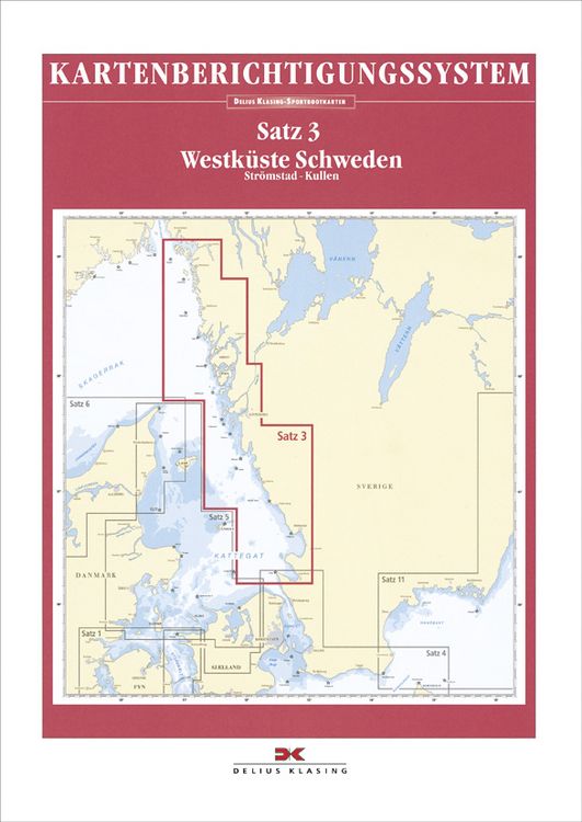 Produktbild: Berichtigung Sportbootkarten Satz 3: Westk&uuml;ste Schweden (Aus