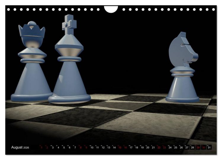 Produktbild: SCHACH - Spiel der K&ouml;nige (Wandkalender 2026 DIN A4 quer), CALVENDO Monatskalender