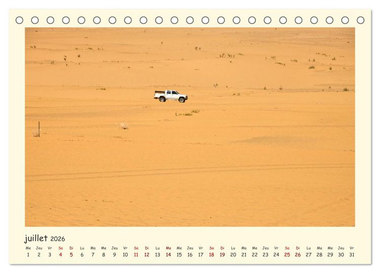 Produktbild: Jordanie - impressions de paysages et d'h&eacute;ritages (Calendrier de bureau 2026 DIN A5 vertical), CALVENDO calendrier mensuel