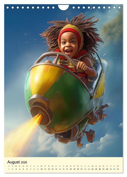 Produktbild: Raketenbabies - Humoristische KI-Bilder (Wandkalender 2026 DIN A4 hoch), CALVENDO Monatskalender