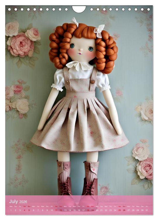 Produktbild: Romantic Dolls (Wall Calendar 2026 DIN A4 portrait), CALVENDO 12 Month Wall Calendar
