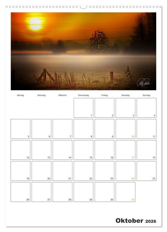 Produktbild: Terminplaner - Zwischenwelten, Zeiten zwischen Tag und Nacht (Wandkalender 2026 DIN A2 hoch), CALVENDO Monatskalender