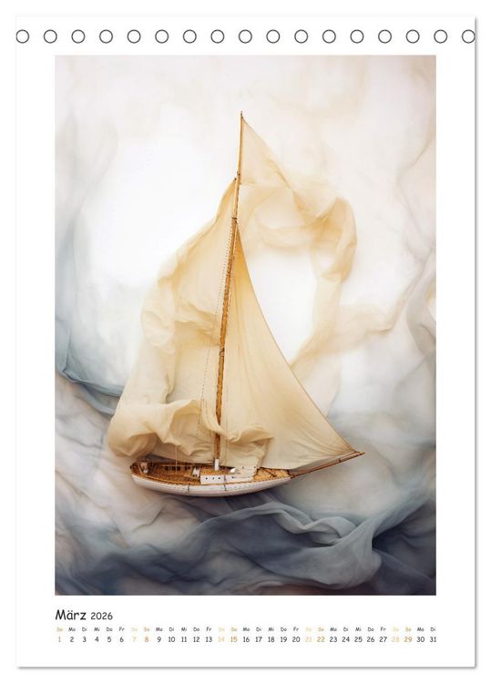 Produktbild: Maritime Kunst (Tischkalender 2026 DIN A5 hoch), CALVENDO Monatskalender