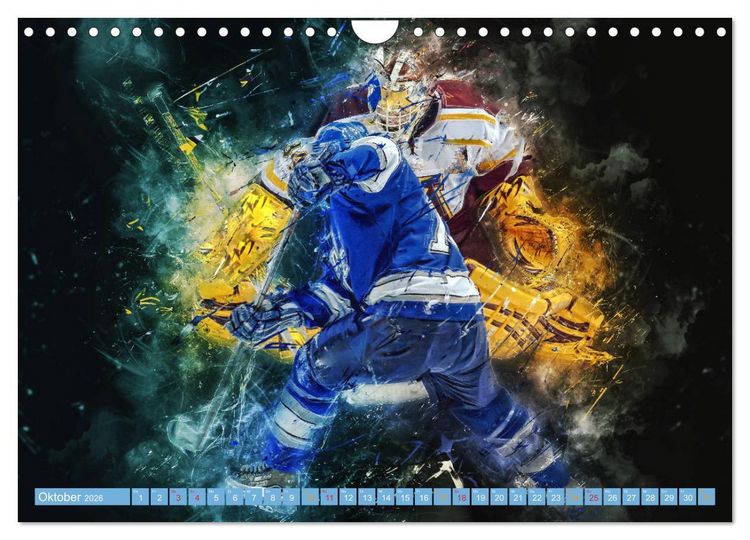 Produktbild: Eishockey - extrem cool (Wandkalender 2026 DIN A4 quer), CALVENDO Monatskalender