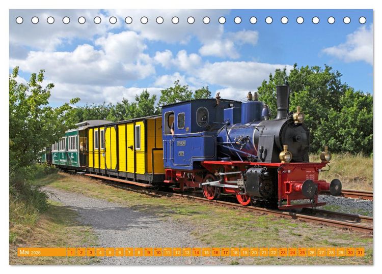 Produktbild: Dampfeisenbahnen in Deutschland (Tischkalender 2026 DIN A5 quer), CALVENDO Monatskalender