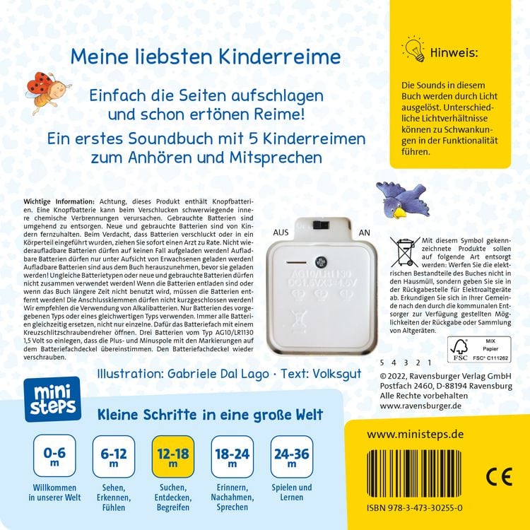Produktbild: Ministeps: Ri-ra-rutsch! Erste Kinderreime zum Anh&ouml;ren