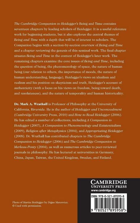Produktbild: The Cambridge Companion to Heidegger's Being and Time