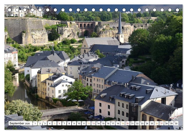 Produktbild: Luxemburg Stadt eine Oase zum Wohlf&uuml;hlen (Tischkalender 2026 DIN A5 quer), CALVENDO Monatskalender