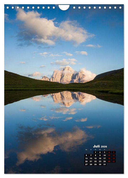 Produktbild: Dolomiten - Reise um die bleichen Berge zu entdecken (Wandkalender 2026 DIN A4 hoch), CALVENDO Monatskalender