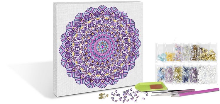 Produktbild: Diamond Painting "Diamantane Mandala Set 8", lila / pink / blau
