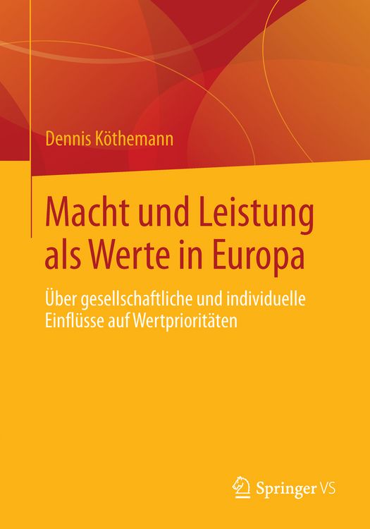 Produktbild: Macht und Leistung als Werte in Europa