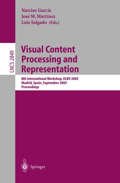 Produktbild: Visual Content Processing and Representation