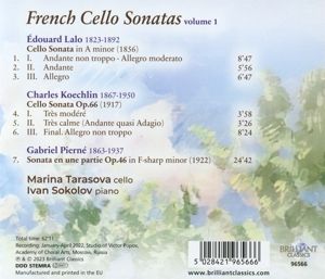 Produktbild: Lalo,Koechlin & Pierne:French Cello Sonatas Vol.1