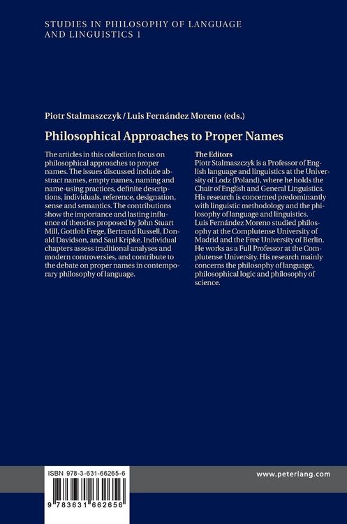 Produktbild: Philosophical Approaches to Proper Names