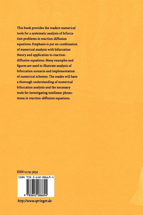 Produktbild: Numerical Bifurcation Analysis for Reaction-Diffusion Equations