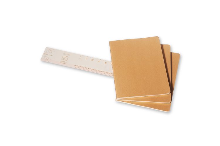 Produktbild: Moleskine Cahier Extra Large blanko packpapierbraun. 3er Pack