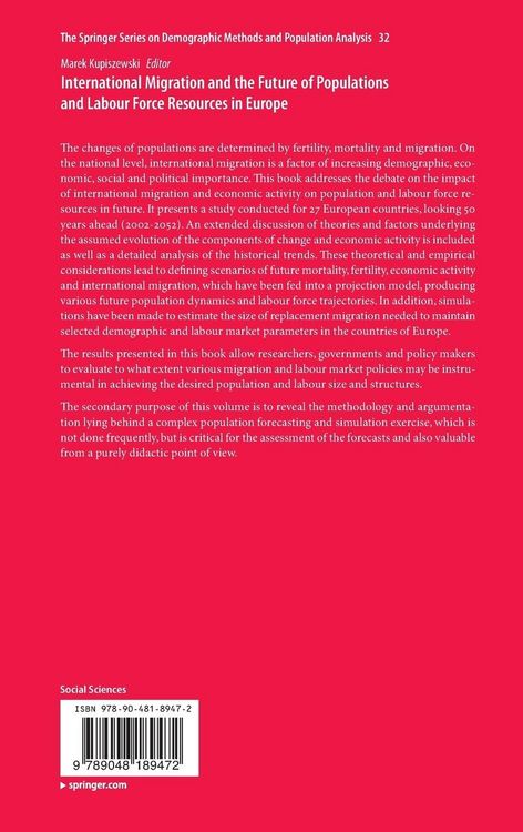 Produktbild: International Migration and the Future of Populations and Labour in Europe