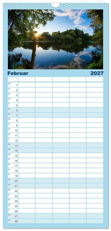 Produktbild: Familienplaner 2027 - Meer-Landschaft - 12 Monate Schleswig Holstein mit 5 Spalten (Wandkalender, 21 x 45 cm) CALVENDO