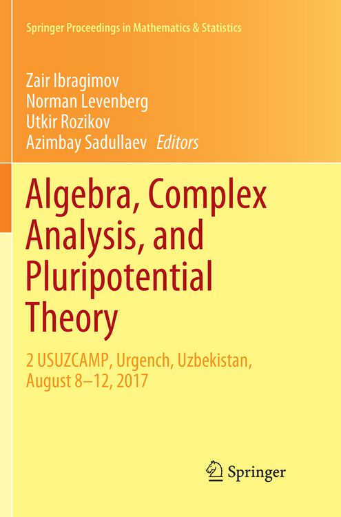 Produktbild: Algebra, Complex Analysis, and Pluripotential Theory