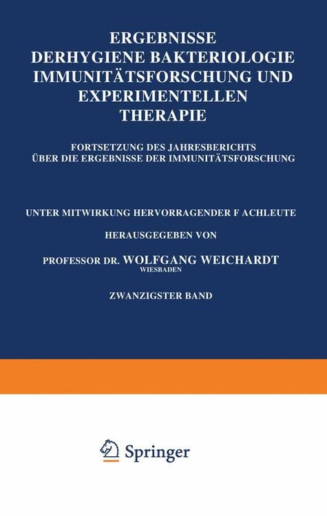 Produktbild: Ergebnisse der Hygiene Bakteriologie Immunit&auml;tsforschung und Experimentellen Therapie
