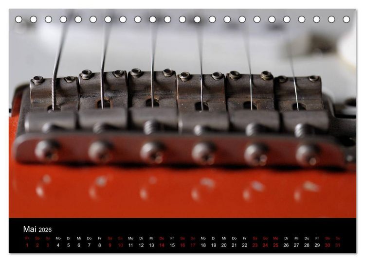 Produktbild: Feinheiten - Alte Gitarren im Detail (Tischkalender 2026 DIN A5 quer), CALVENDO Monatskalender