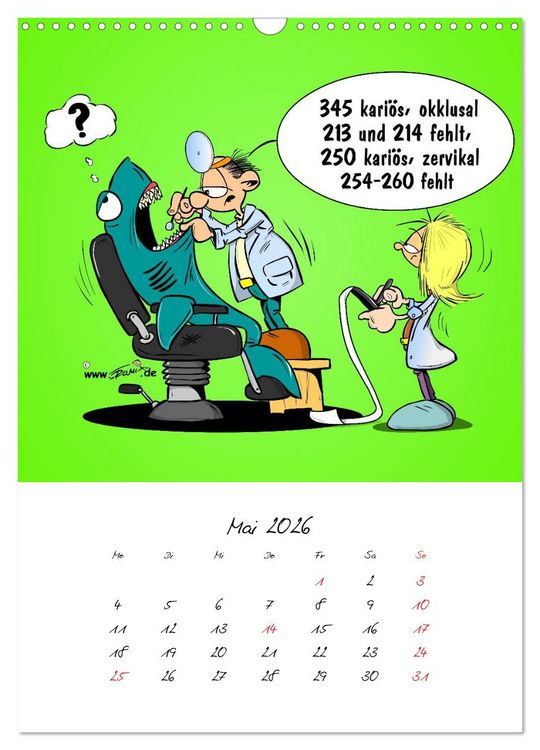 Produktbild: Trumix Cartoons - Gesundheit (Wandkalender 2026 DIN A3 hoch), CALVENDO Monatskalender