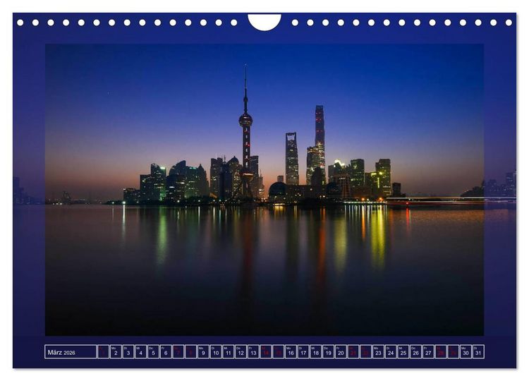 Produktbild: Metropolen - Asiens sch&ouml;nste St&auml;dte bei Nacht (Wandkalender 2026 DIN A4 quer), CALVENDO Monatskalender