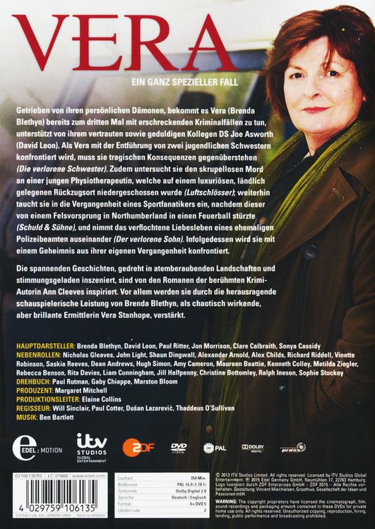 Produktbild: Vera - Ein ganz spezieller Fall/Staffel 3 [4 DVDs]