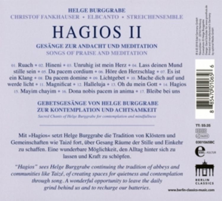 Produktbild: Hagios II-Ges&auml;nge Zur Andacht Und Meditation